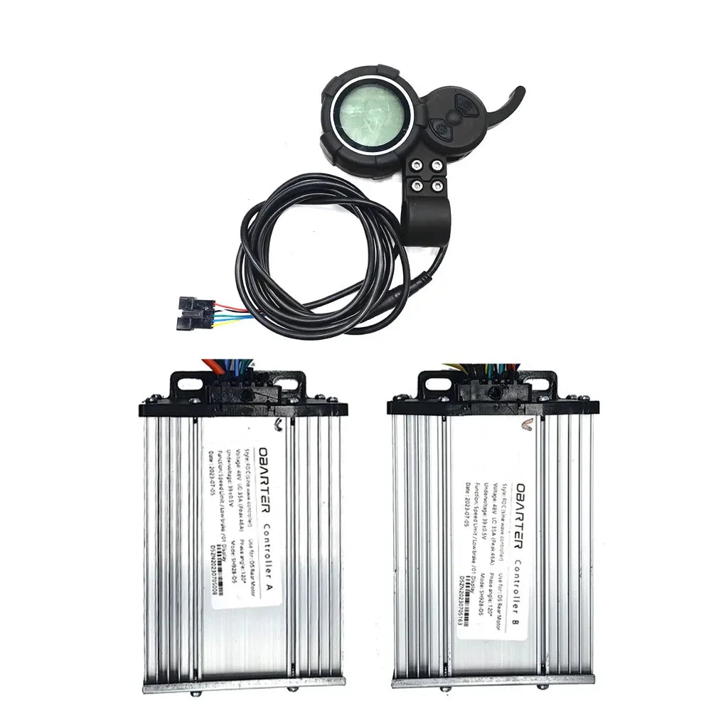 Obarter D5 Electric Scooter 48V FOC Sine Wave Dual Controllers (A & B) & LCD Display Throttle Kit