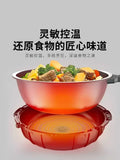 Household new cooking machine.Fully automatic. Intelligent robot. Can be used as a frying pan. Fried rice machine. Cooking pot.