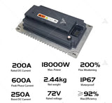 SiAECOSYS Liquid Cooled 138 90H 4000W 72V 110KPH Mid drive Motor conversion fit EM200-2sp Controller