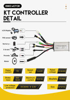 KT LCD3 Display 15A/17A/22A/30A/35A Brushless Controller Electric Bicycle Conversion Kit Parts Display For KT Controller