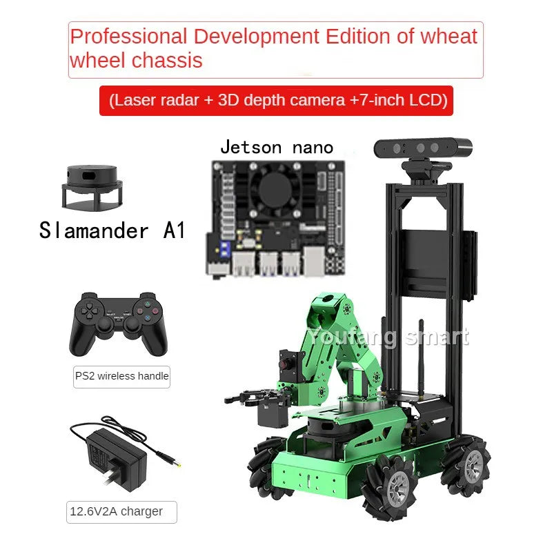 JetAuto ROS 4WD Robot Car with Lidar Depth Camera Touch Screen for Jetson Nano Robot DIY Kit Support SLAM Mapping and Navigation