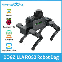 Yahboom 12DOF Metal Robot Dog Bionic DOGZILLA with Camear Lidar Voice Module for Raspberry Pi 5 Support ROS2 Python Programming