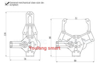 6 DOF Robot Arm with Rotatio Base Metal Alloy Manipulator Claw Kit For Arduino Robot DIY Kit UNO/ESP32/STM32 Programmable Robot