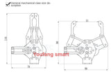 6 DOF Robot Arm with Rotatio Base Metal Alloy Manipulator Claw Kit For Arduino Robot DIY Kit UNO/ESP32/STM32 Programmable Robot