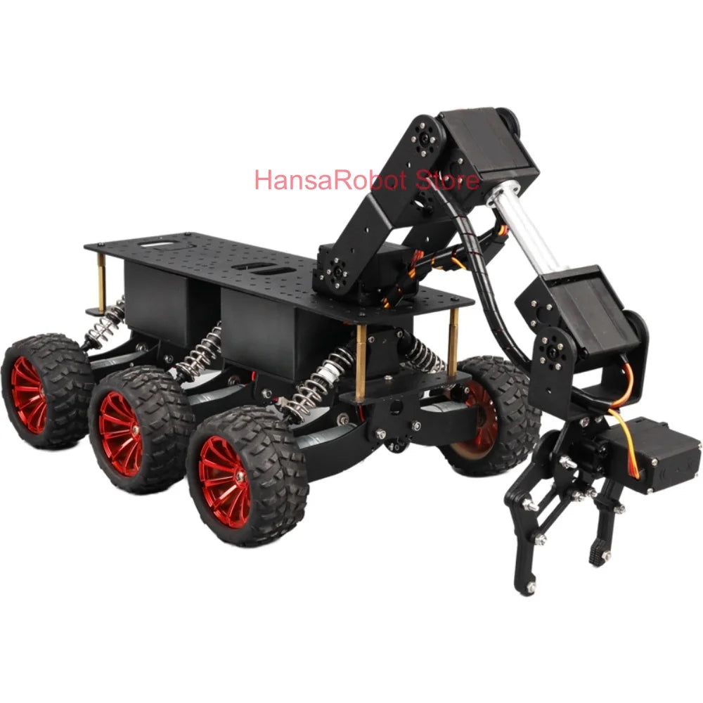 6WD PS2 Model Airplane Remote Control Off-road Shock Absorber Robot Car Robotic Arm Intelligent Car Chassis For Arduino