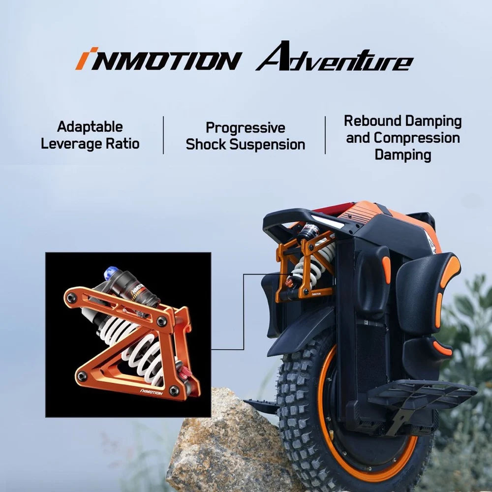 INMOTION Adventure V14 Electric Unicycle 134V 2400Wh Battery  4000W High-Torque Motor C40 INMOTION V14 Suspension