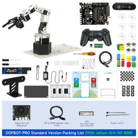 DOFBOT PRO 6DOF Robotic Arm ROS Python Programming Learning Kit with 3D Deep Point Cloud Recognition Gripping for Jetson Orin