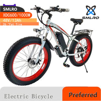 SMLRO XDC600 1000W Mountain Ebike Convenient and Durable Fat Tire Electric Bicycle for Men's Cycling and Off-Road Adventures