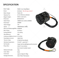 Stock QS 138 3000W 70H V1 Mid Drive Motor spline shaft with 428 14T sprocket  Kit with EM150sp Controller and Z6 Throttle