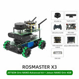 ROSMASTER X3 ROS2 Robot Mecanum Wheel Aluminum Alloy Frame Autopilot Lidar Mapping for Jetson NANO Orin NX Orin NANO RaspberryPi