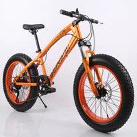 KAIMARTE Variable Speed Disc Brake Mountain Bike Beach Fat Tire Snow Bike 20 Inch 7 SApeed 4.0 Tire Adult/Student Bicycle