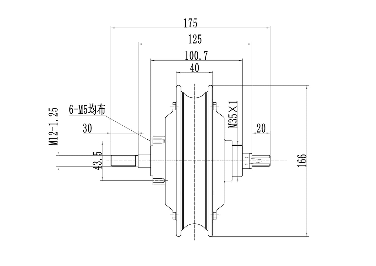 12-Inch Electric Scooter & Folding E-Bike Rear Hub Motor Wheel - 36V 350W / 48V 500W Brushless Motor (With / Without Tire)