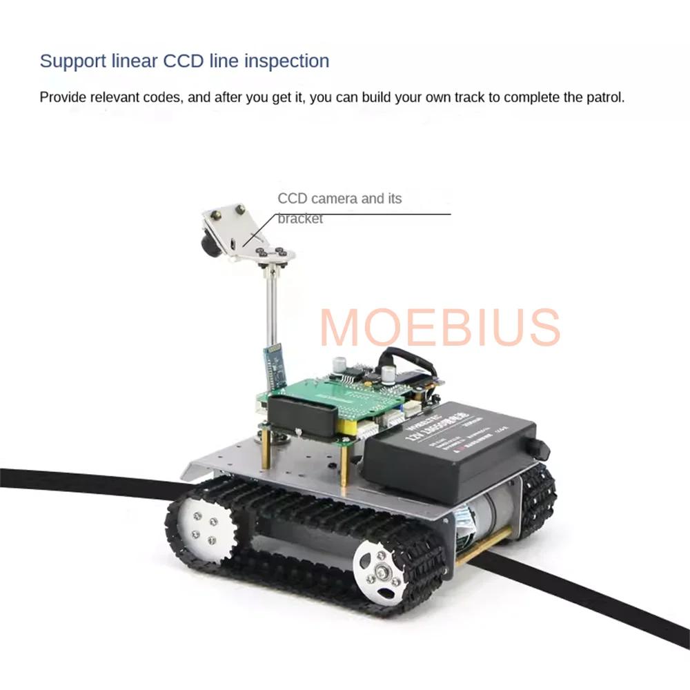 3kg Load Arduino CCD Electromagnetic Patrol Line Intelligent Robot Car Kit built-In PID Controller