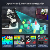 DOFBOT PRO 6DOF Robotic Arm ROS Python Programming Learning Kit with 3D Deep Point Cloud Recognition Gripping for Jetson Orin