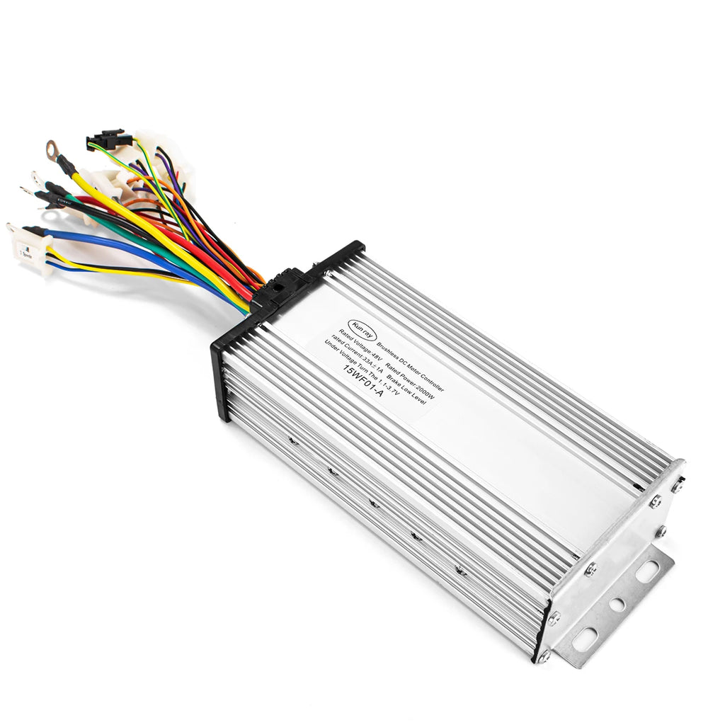Kunray Brushless BLDC Motor Controller 36V/48V 1000W–2000W (12-MOS / 15-MOS) for E-Bike, Go-Kart & Electric Scooter