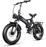 ZHENGBU K6T Unibody Magnesium Alloy 1000W 48V 16AH Folding Electric Bicycles: 20" Fat Tire E-Bike for Adventurous Adults - Powerful Off-Road Electric Bike with Full Suspension