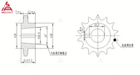 14T 428 Sprocket Adapter for QS138 QS120 Mid Drive Motor silver color