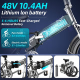 ZHENGBU X6  Electric Bicycle 500W 48V10ah Graphene Lithium Battery 20 Inch Foldable Electric Bike High Quality Aluminum Alloy Pedal Ebike