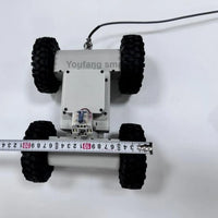 4WD Robotic Car Threading Pipeline Robot Ceiling Hole Reconnaissance Vehicle Video 100m Wired Transmission RC Tank with Handle
