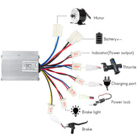 250W 24V DC Brushed Motor Kit 24V Controller 65T Tooth E Bike Conversion Kit Bicicleta Electrica Electric Bike Escooter Kit