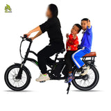 Three Seat Family Child ebike 350W30Ah Long Range Parent-child Two Battery Delivery Cargo Electric Bicycle 20inch Fat ebikes