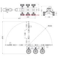 6WD PS2 Model Airplane Remote Control Off-road Shock Absorber Robot Car Robotic Arm Intelligent Car Chassis For Arduino