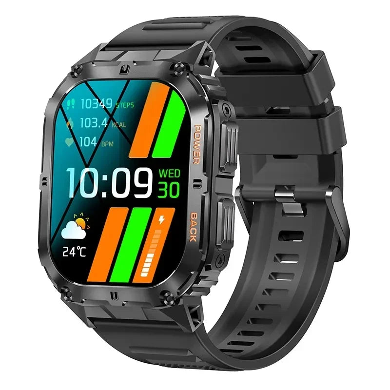 Gaines Smart Watch K61 Pro Men Bluetooth Call 1.96inch AMOLED Screen Compass AI Voice Health Monitor Sport Fitness Tracker Smart