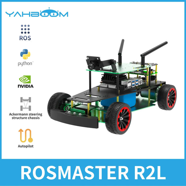 Yahboom Ackerman Structure R2L ROS Robot Car Python Coding for Jetson NANO 4GB Support Model Training Autopilot