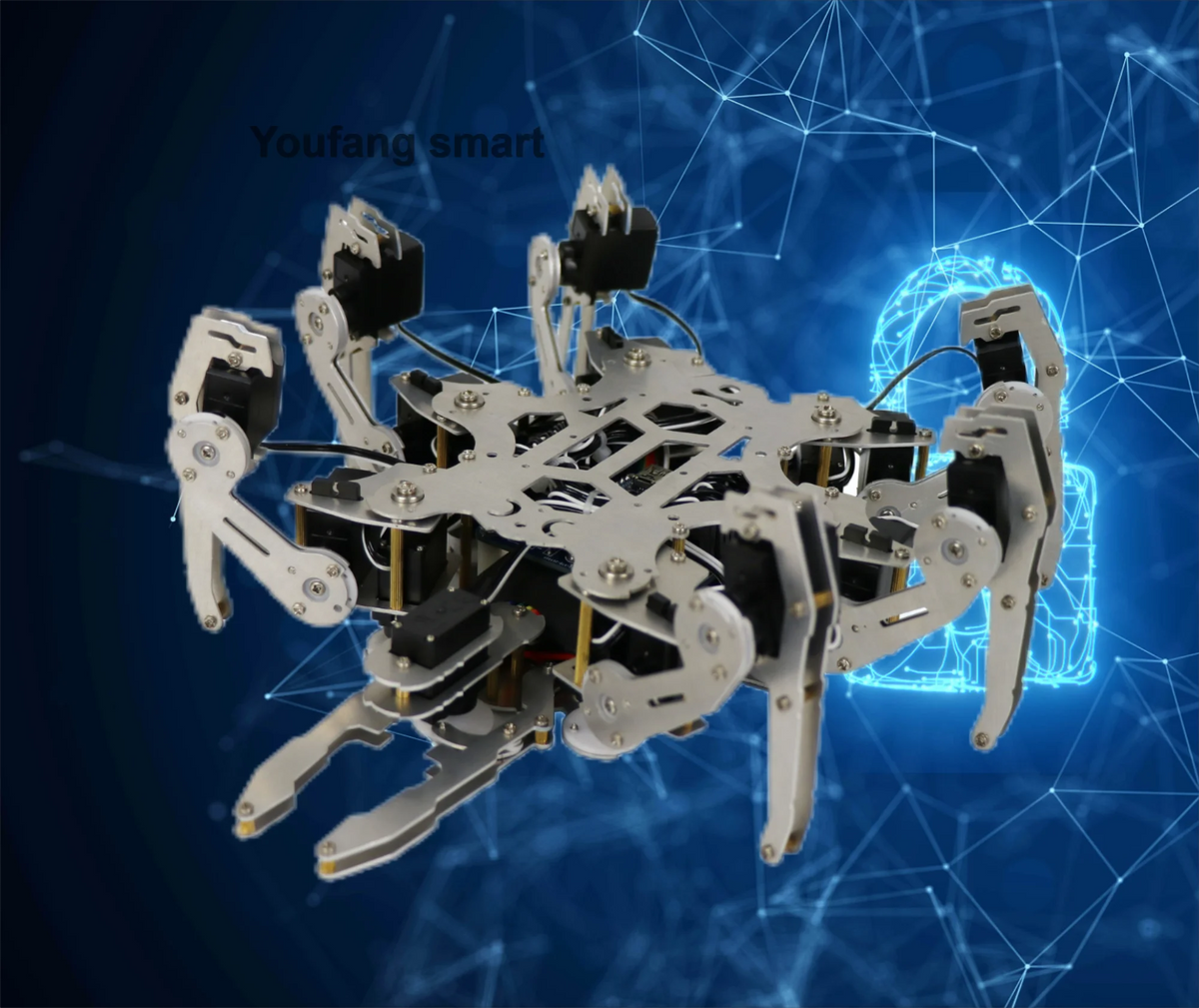 Mini 19 DOF Hexapod Bionic Robot Spider with Servos Claw Teaching set for Arduino Robot DIY Kit NANO Programmable Robot Spider
