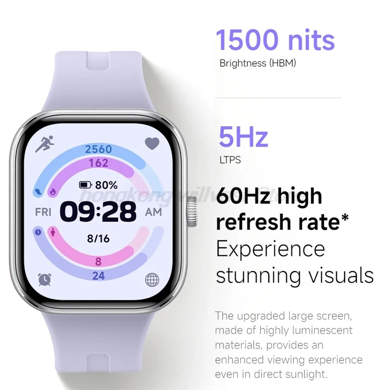 Global Version Xiaomi Redmi Watch 5 2.07" AMOLED display 150+ sports modes  550mAh Battery Heart Rate Blood Oxygen Monitor