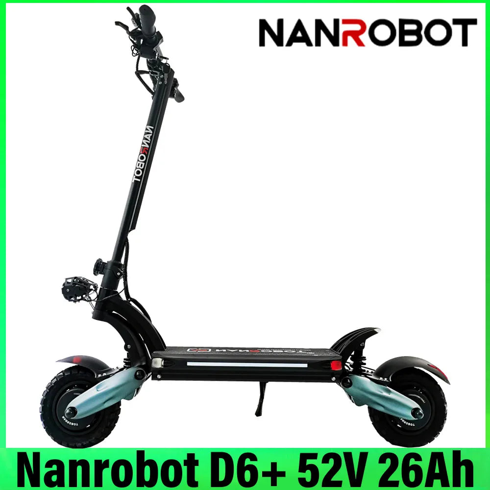 Nanrobot D6 Plus 52V 26AH 2000W 10inch Electric Scooter With Dual Motors Engines Fast Speed E Kick Scooter Electrico