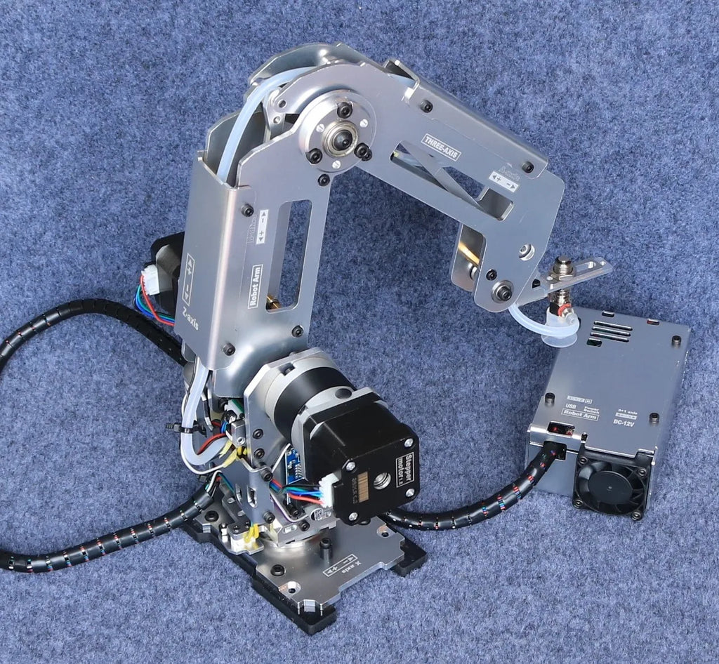 Multi Axis Robotic Arm Industrial Stepping Metal Manipulator For Arduino 2560 Robot DIY Kit with Suction Cup/Stepper Motor Claw