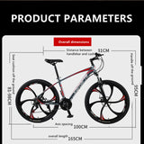 KAIMARTE Mountain Bike 24Inch 26Inch 21/24/27Speeds Disc Brake Aluminum Alloy Frame Adult Mountain Bicycle