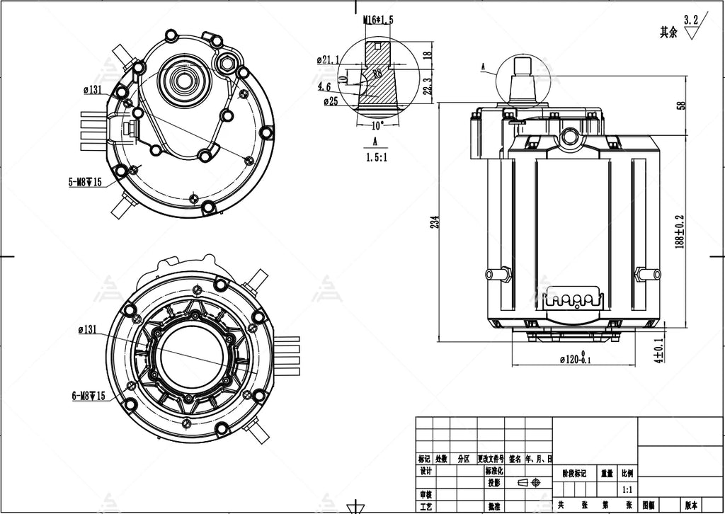 NEW Motor Kit SIAECOSYS/QSMOTOR Liquid Cooled 138 V3 4000W 90H Mid Drive Motor with Gearbox Matched with EM200-2 Controller