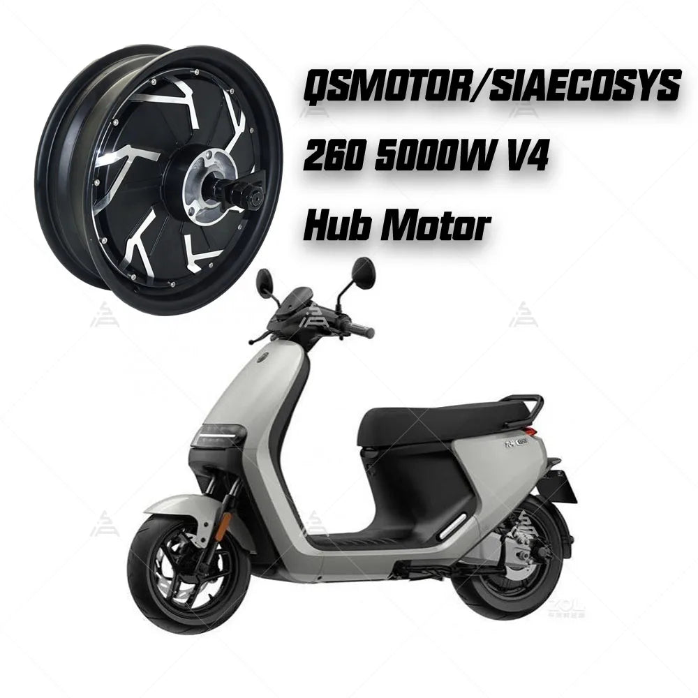 Sales Clearance！QS Motor 12*3.5inch 5000W V4 48V 100kph 72V 150kph Hub Motor for Electric Motorcycle