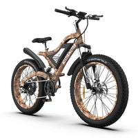 AOSTIRMOTOR 1500W 30MPH Snow Ebike 48V 15Ah Electric Mountain Bike For Aldult 26in 4.0 Fat Tire Beach Bicycle