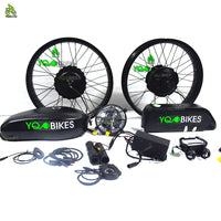 New Powerful Dual Drive 48V3000W Dual Battery Electric Bike Conversion Kit Fat Tire Electric Bicycle Part Ebike Power System