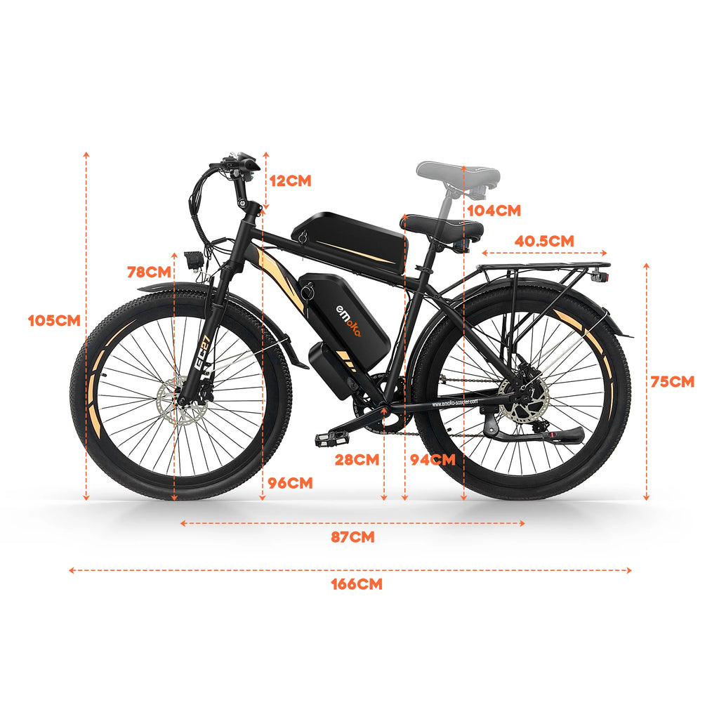 UK Warehouse New Design EMOKO 350W Electric City Bike with Long-Lasting 48V 15Ah Fast & Time-Saving Ride