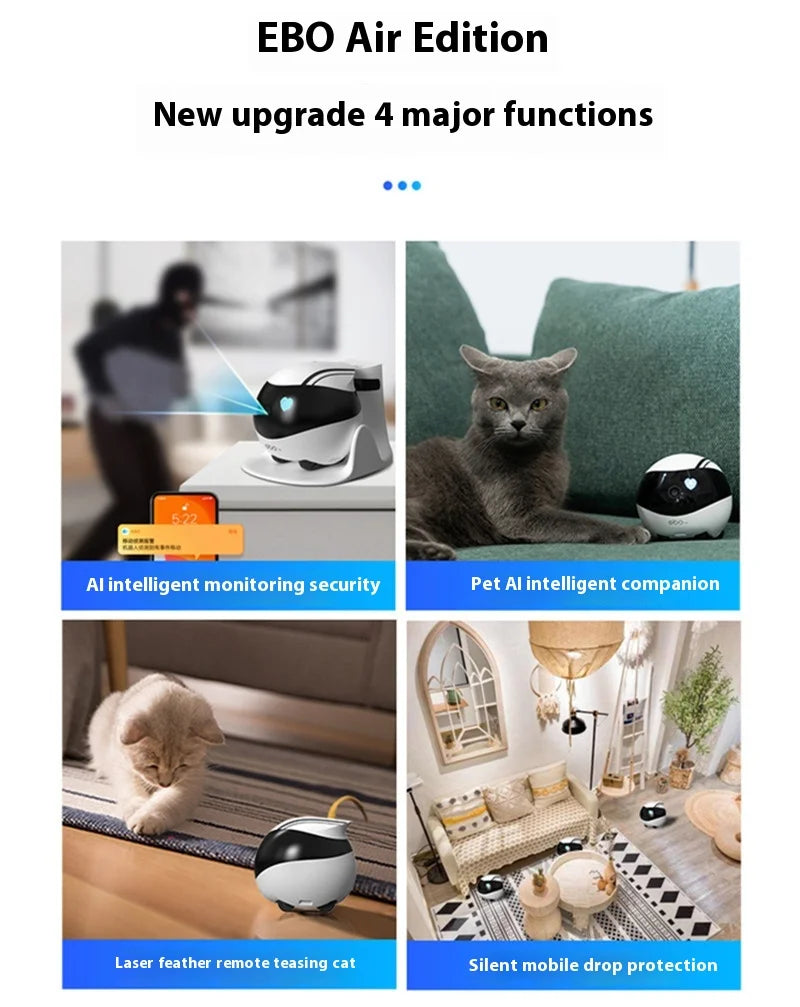 Enabot Ebo Air Ebo Se Intelligent Robot Remote Monitoring Robot Wireless Camera Pet Companion Robot Realtime Control Home Camera