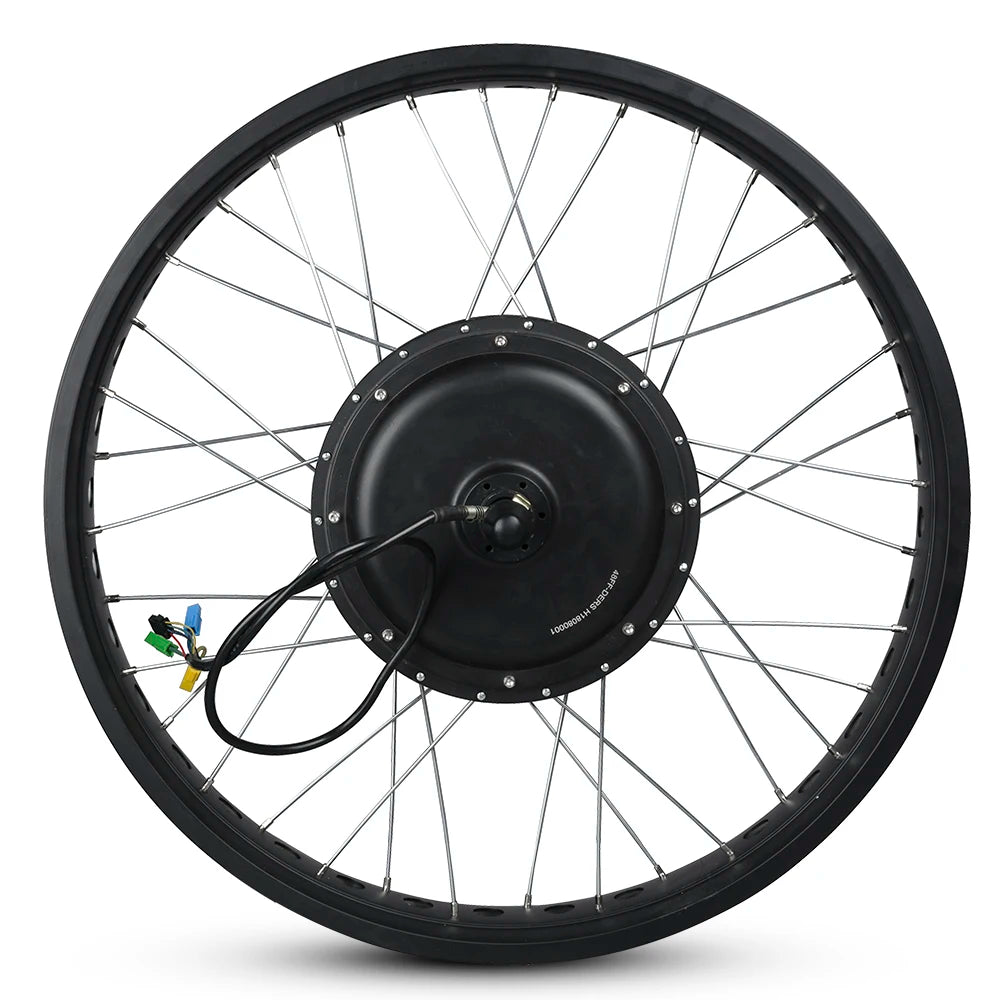 48V 1000W-1500W Fat Tire Electric Bike Conversion Kit - Waterproof Rear Hub Motor (20", 26" × 4.0")