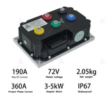 SIAECOSYS/FARDRIVER ND72360B Electric Motorcycle Controller 360A 3000-4000W BLDC Programmable For QSMotor 165 Encoder Motor