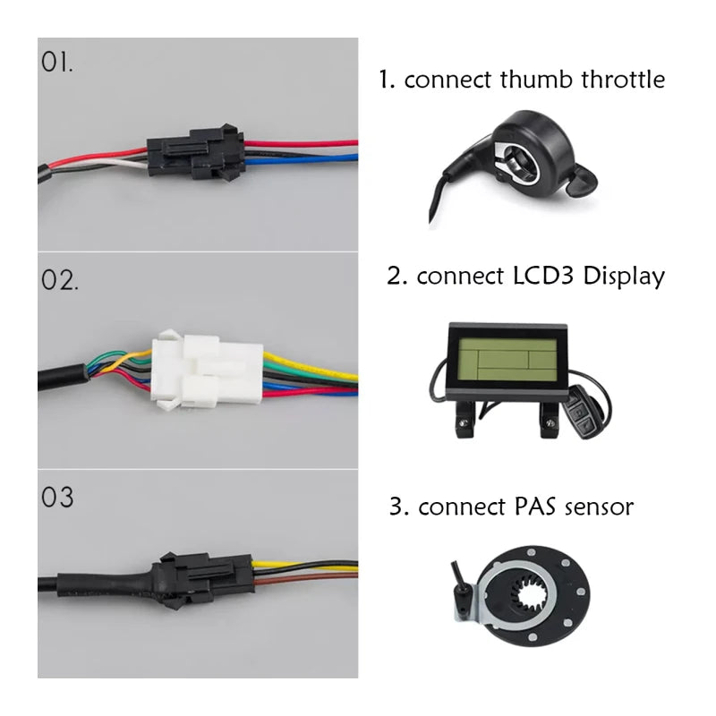 Fat Tire Electric Bike Kit 36V/48V 500W - Snow & Sand E-Bike Hub Motor Kit (20", 24", 26" × 4.0")