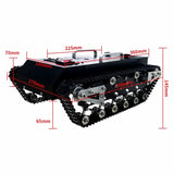 30kg Load RC Tank Chassis Metal Track 12VDC Motor Shock Absorption for STM32 Controller with FS Handle Programmable Robotic Car