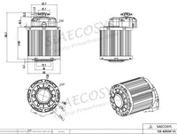 New QSMOTOR QS138 90H V3 with 1:2.35 gear box Rated 4KW 7200rpm Mid Drive Motor Kits with EM200-2SP Controller 200A 600A