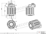 New QSMOTOR QS138 90H V3 with 1:2.35 gear box Rated 4KW 7200rpm Mid Drive Motor Kits with EM200-2SP Controller 200A 600A
