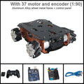 10-25Kg Load RC Tank Metal Mecanum Wheel Robot Car for Arduino Robot DIY Kit with 12V Encoder Motor Ps2 UNO Programmable Robot