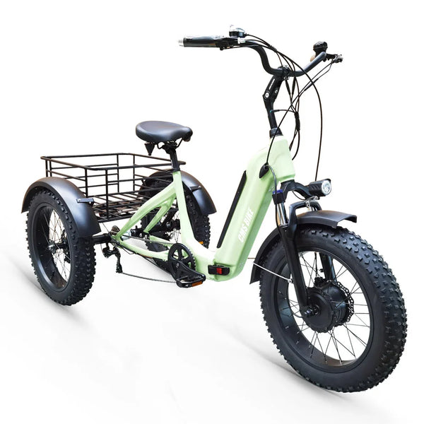 20 Inch*4.0 Power-Assisted Electric Tricycle Six Speed Tricycle 48V Battery /500W Electric Folding Tricycle