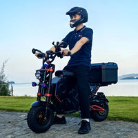 Latest FLJ 60V 10000W Mini Electric Motorcycle with App NFC 58MPH Speed