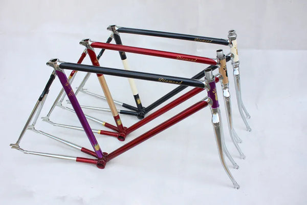 Vintage Bike Frame/Fork Retro Bicycle Reynolds Pipe 525/725/853 Frame Bicycle Accessories Custom frame columbus pipe frame