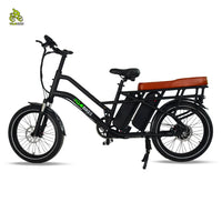 Three Seat Family Child ebike 350W30Ah Long Range Parent-child Two Battery Delivery Cargo Electric Bicycle 20inch Fat ebikes